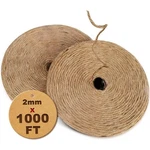 Natural Jute Twine String 2MM X 1000FT Brown Bulk Hemp Cord For Crafts Gardening. Fixed Price $5.98.
