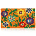 Juvale Floral Coir Mat - 17 X 30 In Natural Modern Outdoor Welcome. Fixed Price $47.50.