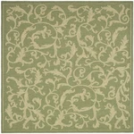 Safavieh Washable Rug Outdoor Courtyard Collection - 67 Square Olive Natural. Fixed Price $110.56.
