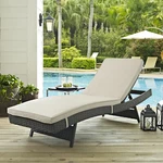 Modway Sojourn Outdoor Patio Sunbrella Chaise In Antique Canvas Beige. Fixed Price $381.16.