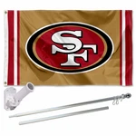 Wincraft 49ERS Gold Flag Pole And Bracket Kit. Fixed Price $107.98.