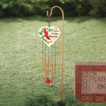 Cardinal Memorial Visitor From Heaven Wind Chime With Shepherd Hook Garden Stake. Fixed Price $17.98.