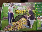 Stake 'n Rake Hands Free Reusable Lawn & Leaf Bag 40 Gallon Size / Polytuf Tarps. Fixed Price $9.50.