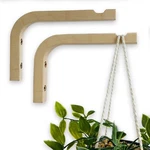 2 Pac Indoor Hanger Hook Wood Wall Bracket Hanging Pots Planters Lanterns. Fixed Price $29.95.