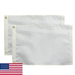 Flagpark 12X18" Pack Solid White Flags, Heavy Duty Nylon, Diy, Outdoor. Fixed Price $26.98.