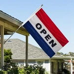 Embroidery Open Flag For Businesses Outside 3X5 Outdoor Heavy Duty Sign .... Fixed Price $41.09.