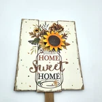 Fall Sign Mason Jar Yard Stake Home Sweet Harvest Wooden Autumn Metal Sunflower. Fixed Price $13.50.