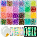 Glow The Dark Glass Beads For Jewelry Making, 600PCS 8MM 24 Grids Crystal Gem. Fixed Price $21.98.