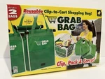 New Telebrands Grab Bag Reusable Shopping - Green (pack Of 2). Fixed Price $15.99.