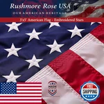 Rushmore Rose Usa American Made In Flags For Outside 3X5. Fixed Price $47.45.