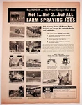 Hudson 1950 Original Print Advertisement Power Sprayer Farm Jobs 10X13. Fixed Price $14.25.