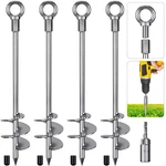 Dolibest 18" Heavy-duty Ground Anchors Screw In, 3" Wide Spiral 18''-4PCS. Fixed Price $62.76.