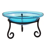 Achla 12" Crackle Birdbath With Short Stand, Teal CGB-07T-S1. Fixed Price $89.99.