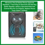 Compact Ultrasonic Mouse Repeller With Smart Vibration Sensor - Indoor & Outdoor. Fixed Price $61.99.