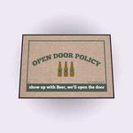 High Cotton "open Policy Beer" Doormat. Fixed Price $22.00.
