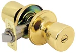 New Mintcraft TS710V Tulip Polished Brass Privacy Knob Lockset 6995641. Fixed Price $7.99.