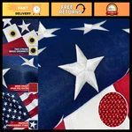 Heavy Duty 4X6 Ft American Flag - Tearproof, Fade Resistant, Embroidered Stars,. Fixed Price $95.99.