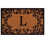 Calloway Mills 180021830L Chateaux Monogram Doormat 18" 30", Black/natural (le. Fixed Price $46.45.