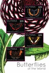 Guyana 2012 - Butterflies Of The World Sheet Scott #4100 Mnh. Fixed Price $6.99.