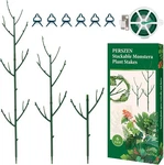 6 Stackable Monstera Plant Support, Stakes For Pack, Dark Green. Fixed Price $17.58.