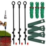 Vasgor Heavy Duty Tree Stakes And Supports, 3PC Kit Black, 16". Fixed Price $24.99.