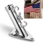 Funnans Flag Pole Holder, 316 Stainless Bracket With Hook, Sliver. Fixed Price $50.69.