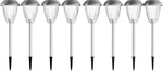 Solar Path Lights, Set Of 8-16 Tall Stainless Steel Outdoor Stake Lighting For. Fixed Price $61.27.