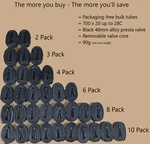 To 10 Pack 700X23 700X25 700X28C Kenda 48MM Black Presta Valve Inner Tubes. Fixed Price $17.91.