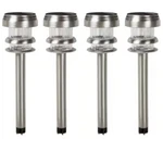 Pure Garden Solar Powered Stainless Steel Path Led Lights (4-PACK). Fixed Price $12.99.