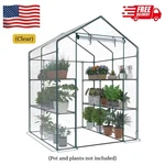 Mini Walk-in Greenhouse Plant Tent With 5/8" Powder-coated Steel Frame & Shelves. Fixed Price $69.99.
