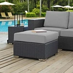 Modway Sojourn Outdoor Patio Sunbrella Ottoman In Canvas Gray. Fixed Price $142.39.