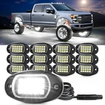 Rock Lights 12 Pods High Bright White Led Underglow For Jeep Trucks Go.... Fixed Price $43.22.