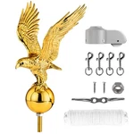Ppq Flag Pole Eagle Topper 11" Gold & Parts Hardware Repair Kit. 50FT Halyard Ro. Fixed Price $59.86.