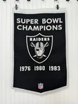 Winning Streak Nfl Raiders Banner Pennant Super Bowl Champions. Fixed Price $85.00.