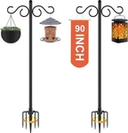 Double Shepherds Hooks For OUTDOOR,2 Pack 90 Inch Bird Feeder Pole With 5 Prongs. Fixed Price $45.99.