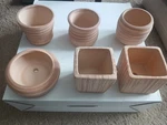 Sun-e In Set 7.6 Cm Ceramic Wooden Pattern Succulent Plant Pot. Fixed Price $24.00.