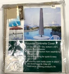 Umbrella Cover Lowes #192403, Beige Poly, At Top, 11 Bottom, 60 Long New. Fixed Price $15.00.