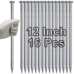 Vvokgo 12" Rebar Stakes Metal Asphalt Anchoring Spikes Ground 16PK 1/2". Fixed Price $86.19.