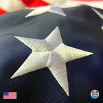 Guysheer 3X5 Ft American Flag Heavy Duty Outdoor,embroidered Star Two Brass Grom. Fixed Price $47.48.