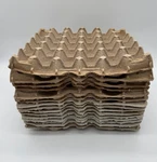 15 Pack - Bulk 30 Count Pulp Fiber Egg Flats Trays Natural Brown Paper Stackable. Fixed Price $12.99.