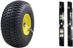 15X6.00-6 Front Tire Assembly For Mowers + Maxpower 2 Set Of 3-N-1 Blades. Fixed Price $125.48.