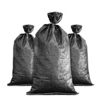 Fami Empty Black Sandbags With Ties 16" X 25" - Woven Polypropylene .... Fixed Price $16.85.