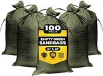 Empty Sandbags Military Green With Ties 14" 26" - Woven Polypropylene Extra. Fixed Price $55.89.