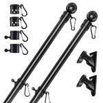Yeyebest 6FT Flag Pole 2-PACK For House, No-tangle Rings, Multi-use, Adjustabl. Fixed Price $58.49.