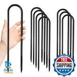 Anothera 8 Pack Steel Rebar Stakes 12-INCH Heavy Duty Hook Metal Fence. Fixed Price $39.87.
