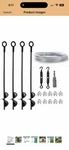 Hannger 4 Pack 18" Ground Anchors Shed Kit, Swing Set Black. Fixed Price $45.00.