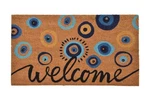 Walbrook Evil Eye Coir Doormat Natural Coconut Fiber, Anti-slip, 30X17". Fixed Price $55.93.