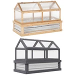 Outsunny Raised Garden Bed With Greenhouse Wooden Cold Frame. Fixed Price $146.99.