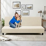 Stretch Armless Futon (67"-82") Jacquard Couch Covers Full Queen .... Fixed Price $40.65.
