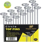 25 Pack - 6 Inch Circle Top Pins Best Landscape Staples Sod Garden Stakes Weed. Fixed Price $15.99.